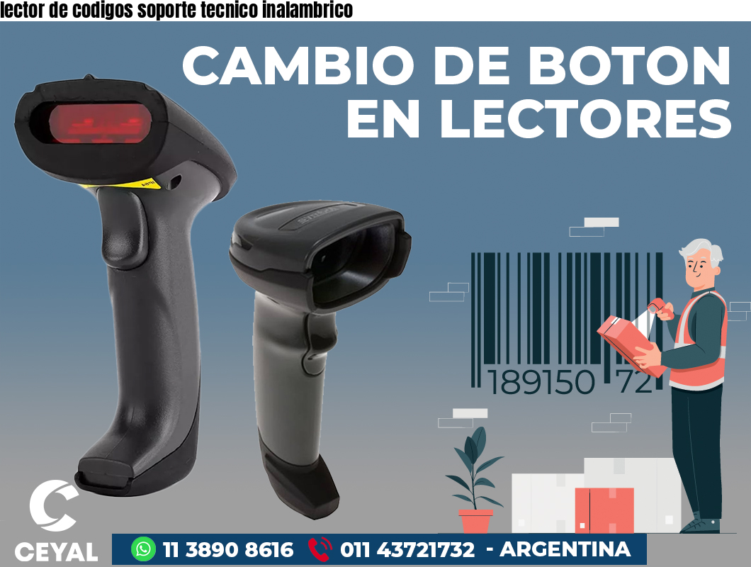 lector de codigos soporte tecnico inalambrico