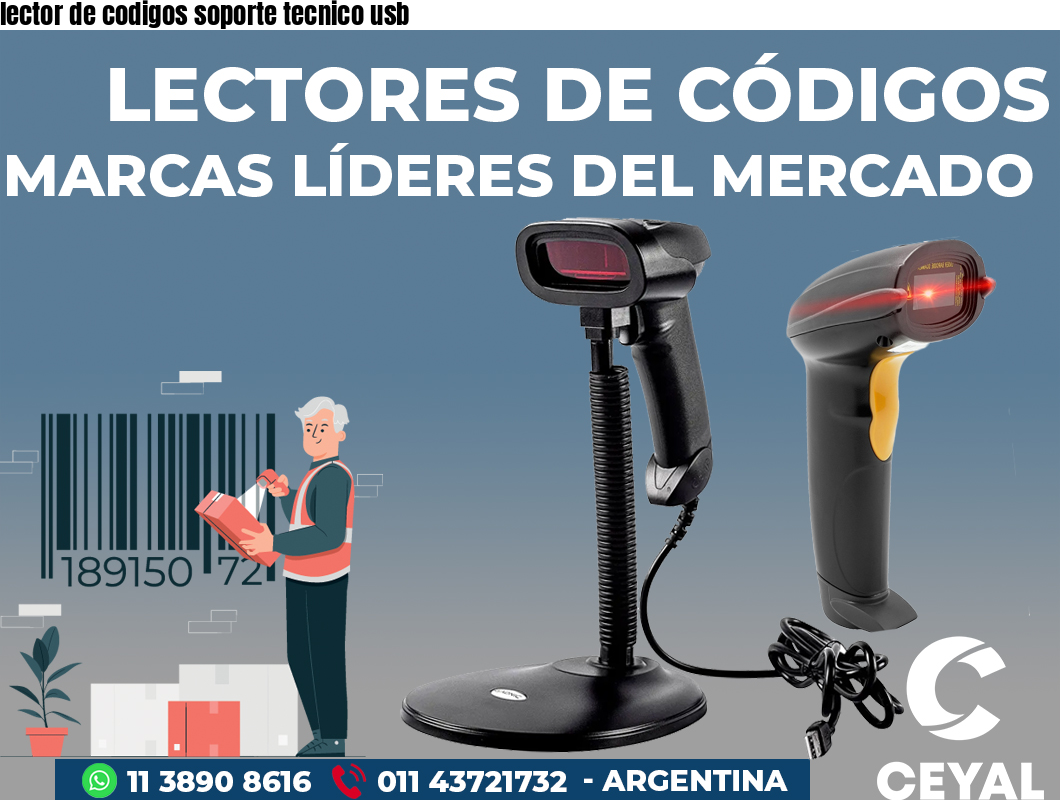 lector de codigos soporte tecnico usb