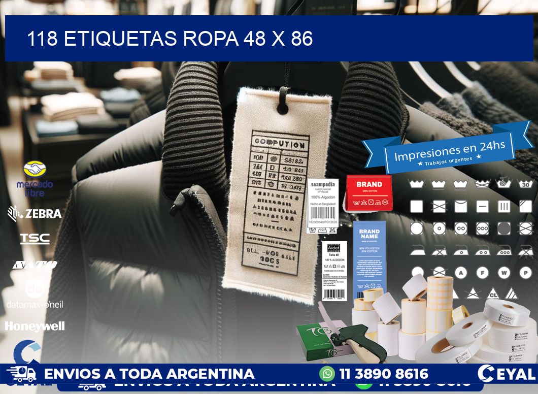 118 ETIQUETAS ROPA 48 x 86