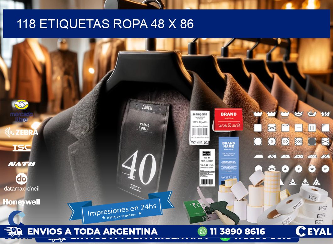 118 ETIQUETAS ROPA 48 x 86