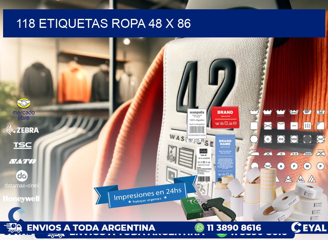 118 ETIQUETAS ROPA 48 x 86