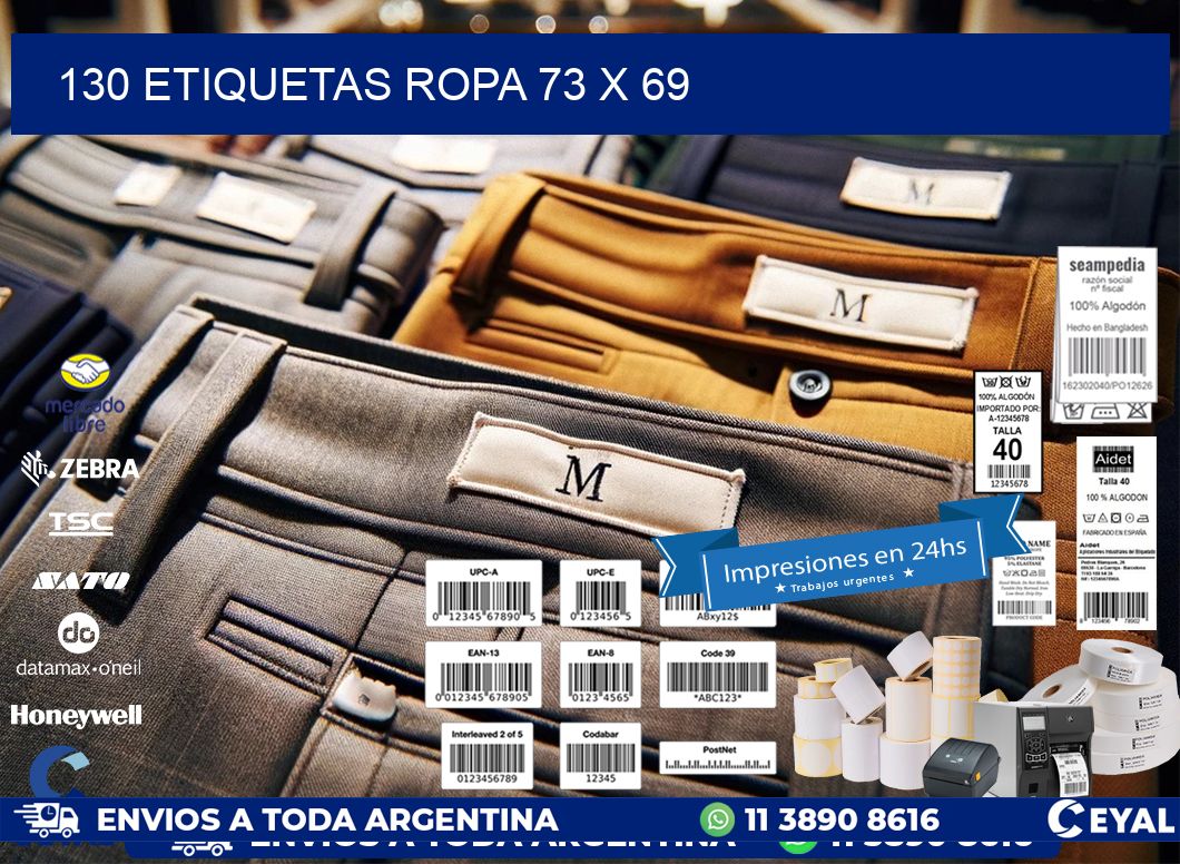 130 ETIQUETAS ROPA 73 x 69