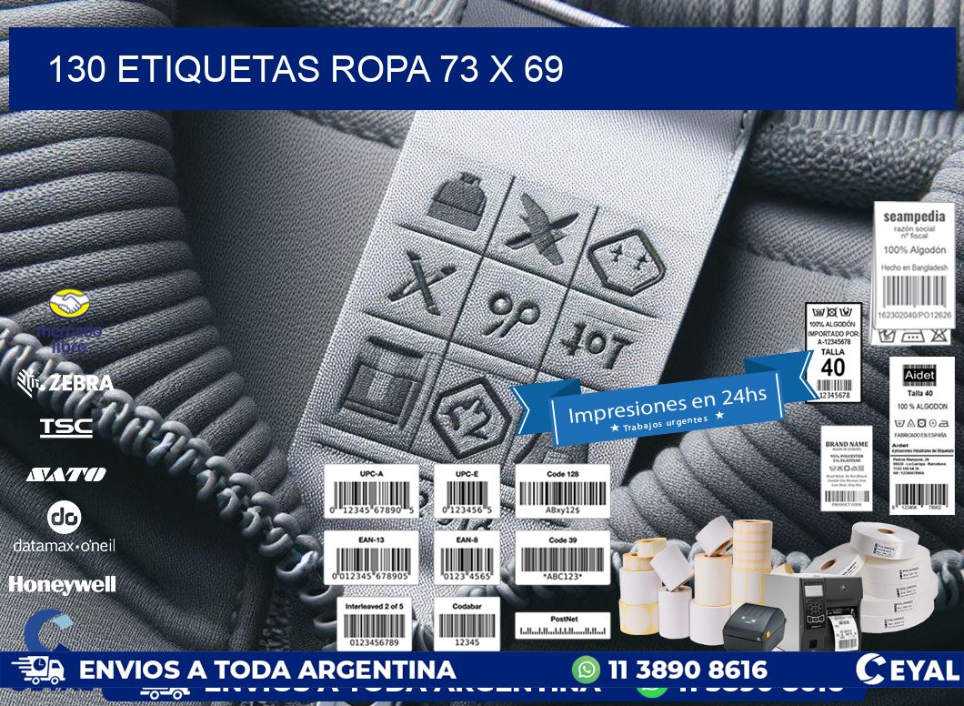 130 ETIQUETAS ROPA 73 x 69