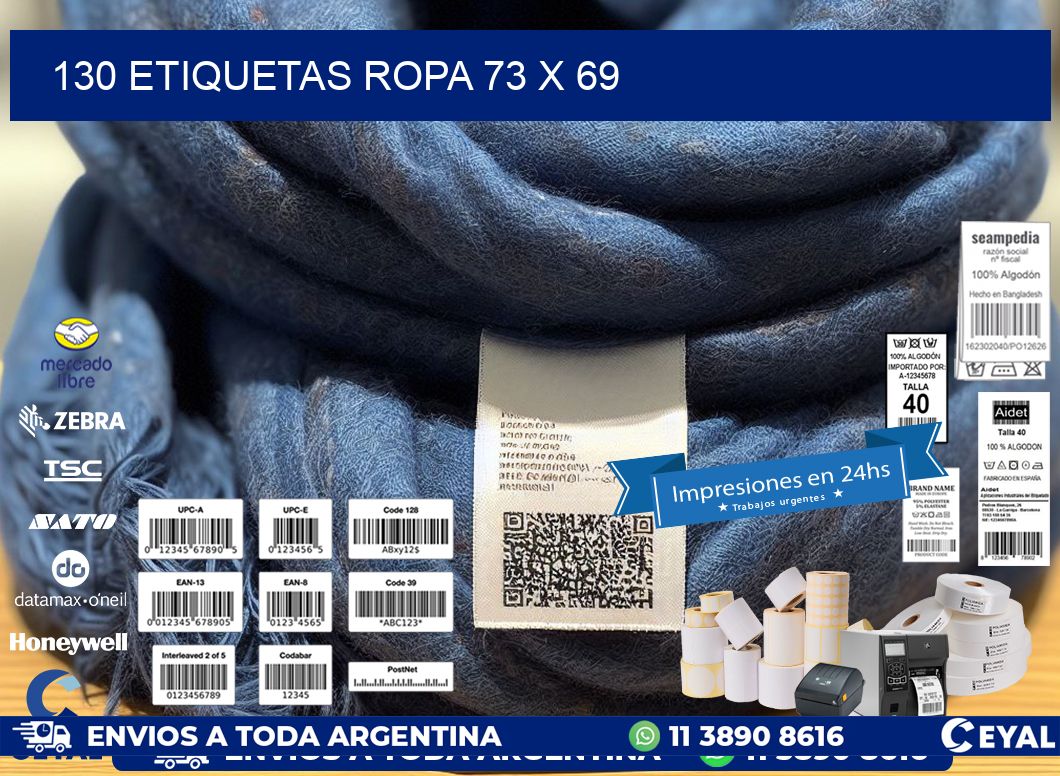 130 ETIQUETAS ROPA 73 x 69