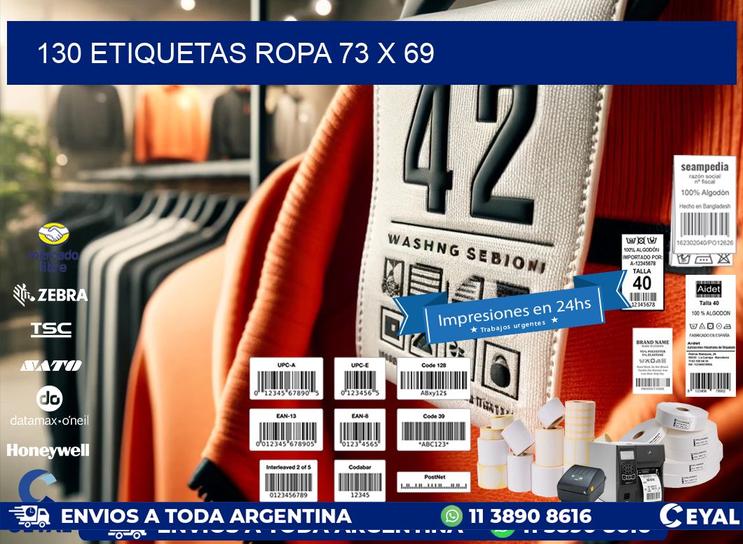 130 ETIQUETAS ROPA 73 x 69