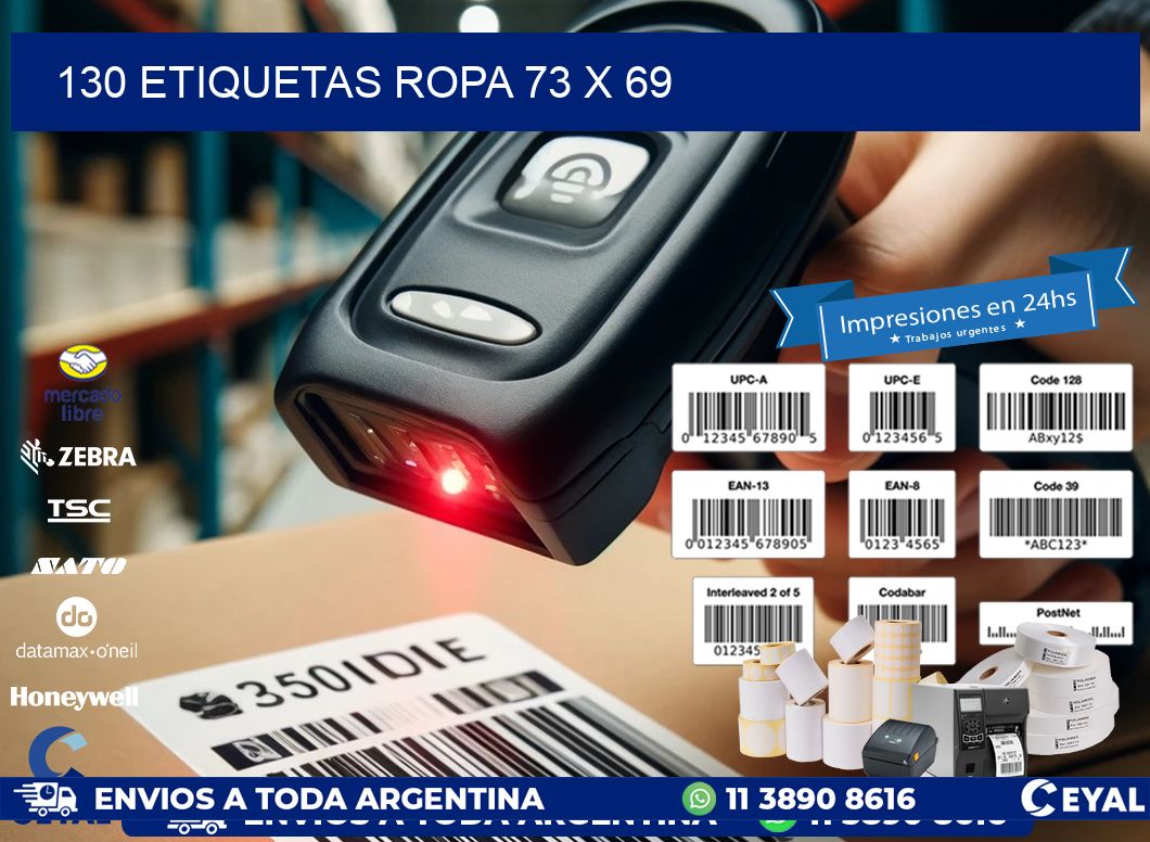 130 ETIQUETAS ROPA 73 x 69