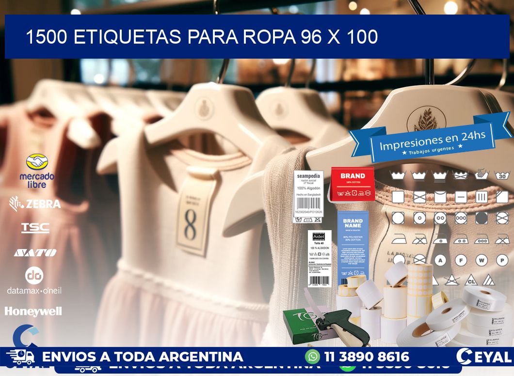 1500 ETIQUETAS PARA ROPA 96 x 100