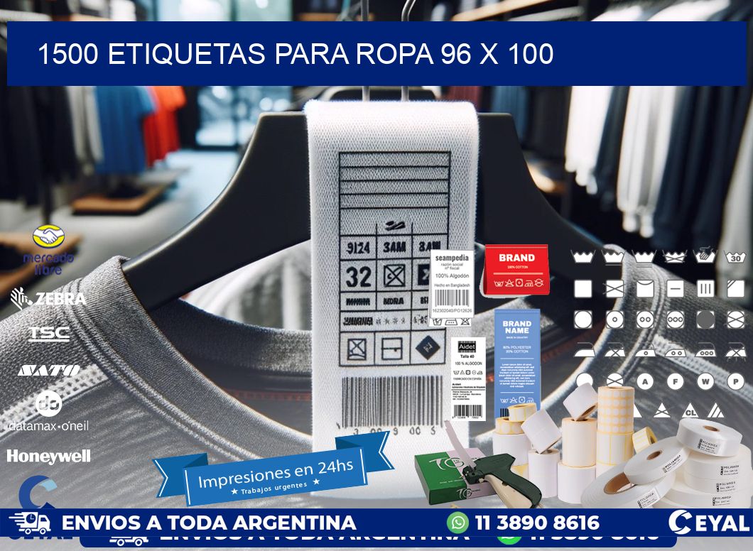 1500 ETIQUETAS PARA ROPA 96 x 100