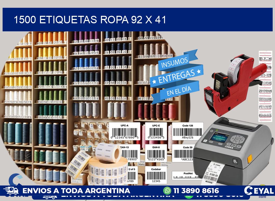 1500 ETIQUETAS ROPA 92 x 41