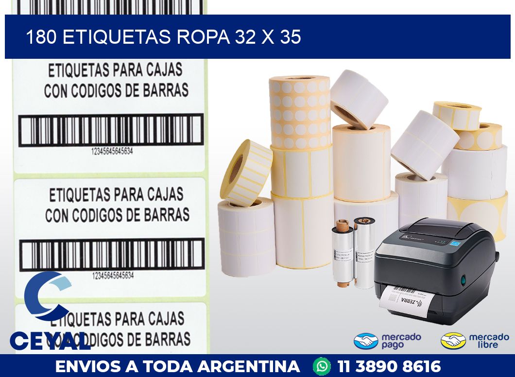 180 ETIQUETAS ROPA 32 x 35