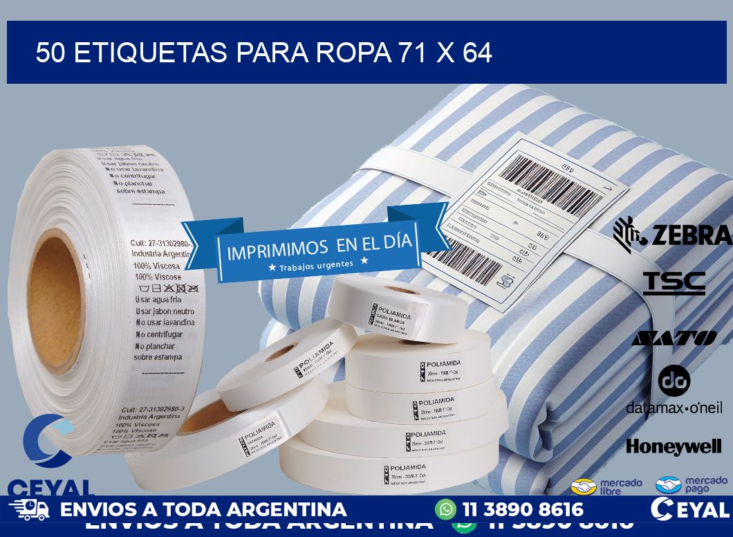 50 ETIQUETAS PARA ROPA 71 x 64