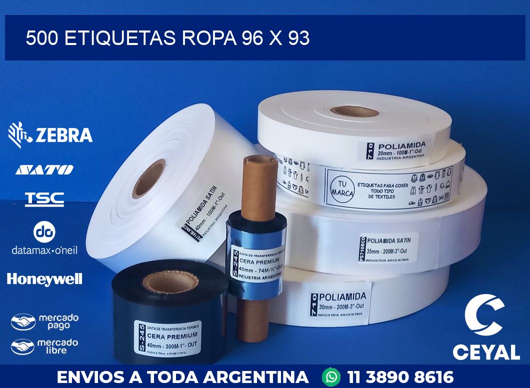 500 ETIQUETAS ROPA 96 x 93