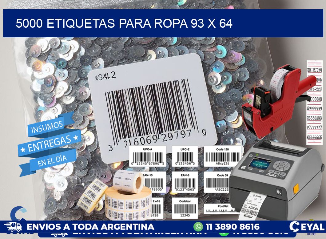 5000 ETIQUETAS PARA ROPA 93 x 64