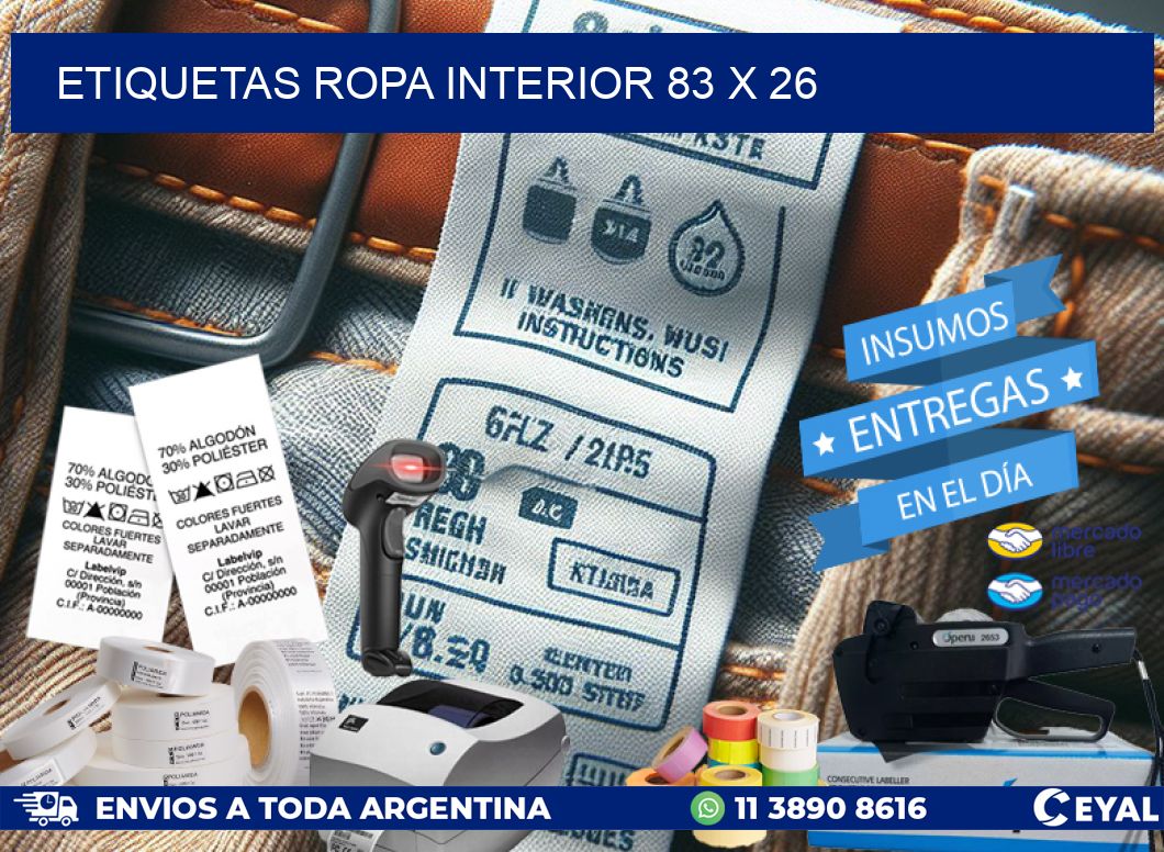 ETIQUETAS ROPA INTERIOR 83 x 26