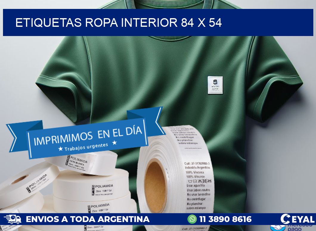 ETIQUETAS ROPA INTERIOR 84 x 54