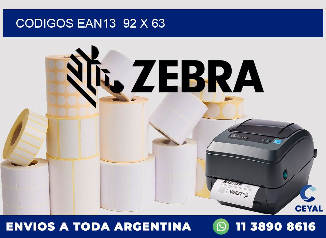 CODIGOS EAN13  92 x 63