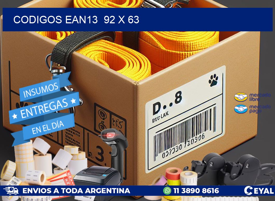 CODIGOS EAN13  92 x 63