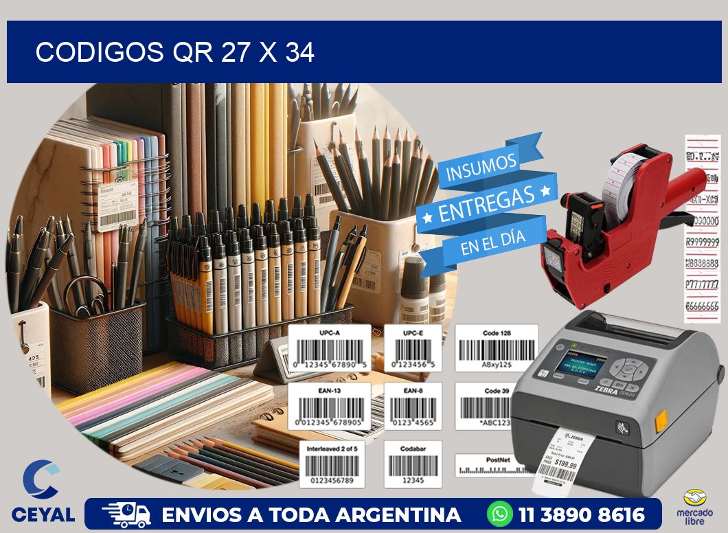 CODIGOS QR 27 x 34