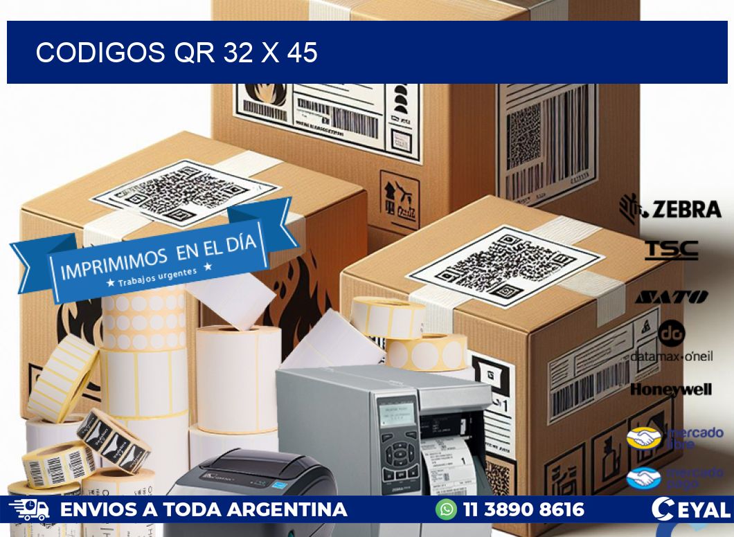 CODIGOS QR 32 x 45