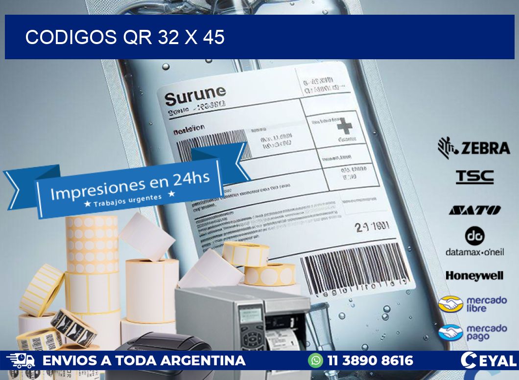 CODIGOS QR 32 x 45