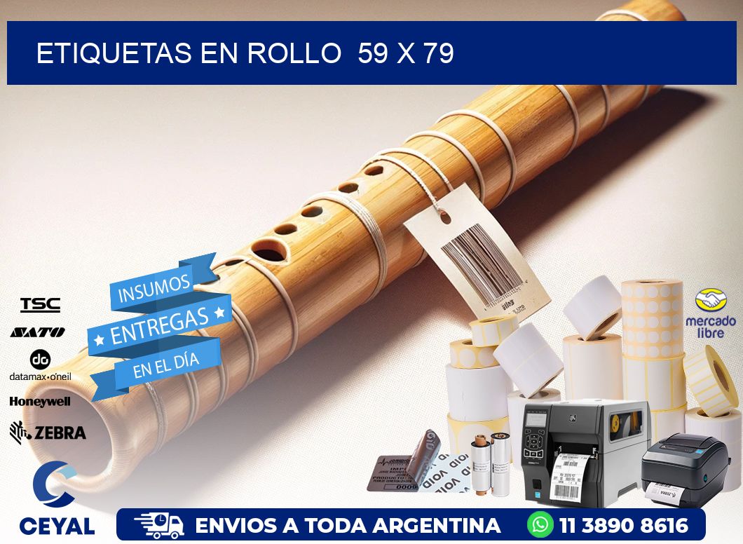 ETIQUETAS EN ROLLO  59 x 79