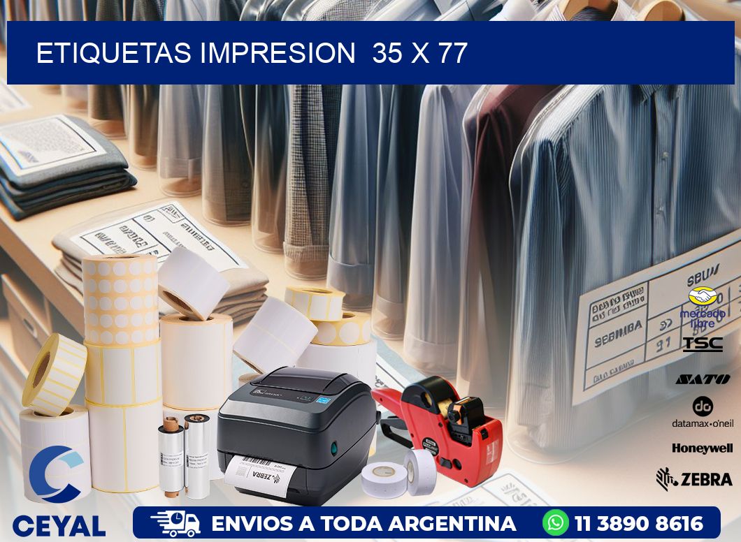 ETIQUETAS IMPRESION  35 x 77