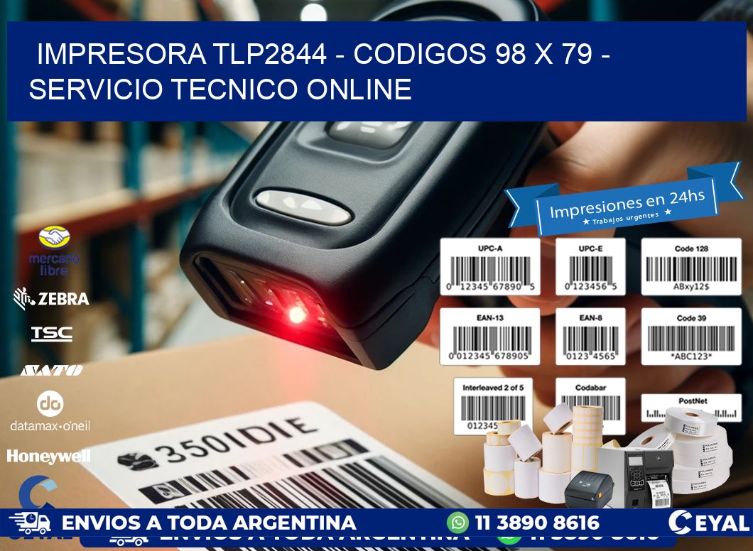 IMPRESORA TLP2844 - CODIGOS 98 x 79 - SERVICIO TECNICO ONLINE