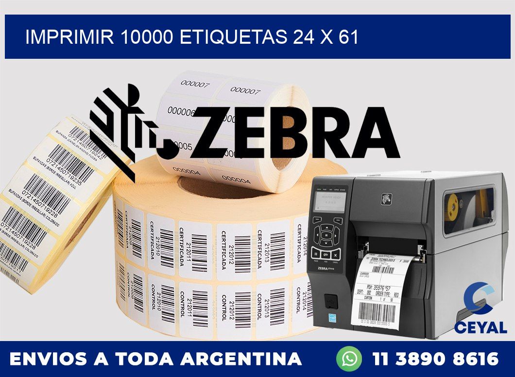 IMPRIMIR 10000 ETIQUETAS 24 x 61