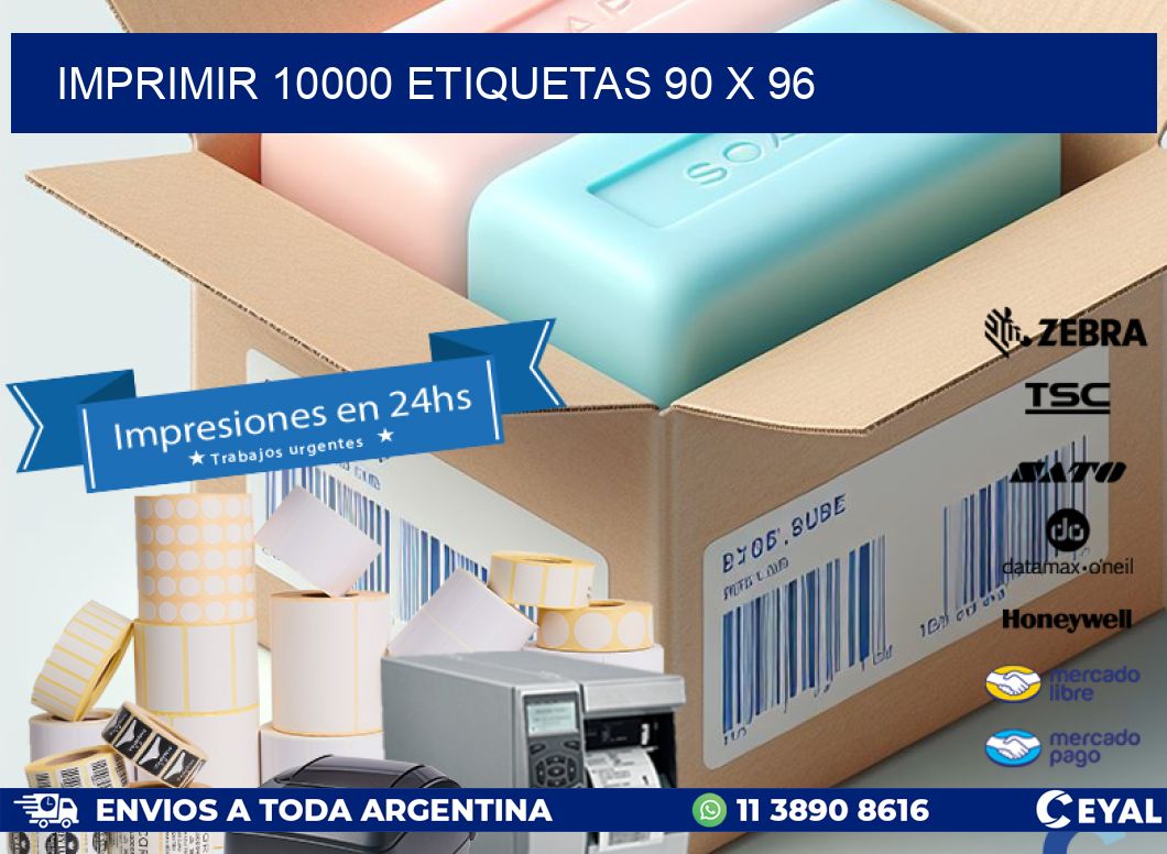 IMPRIMIR 10000 ETIQUETAS 90 x 96