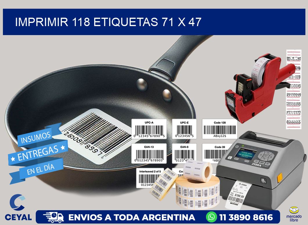 IMPRIMIR 118 ETIQUETAS 71 x 47