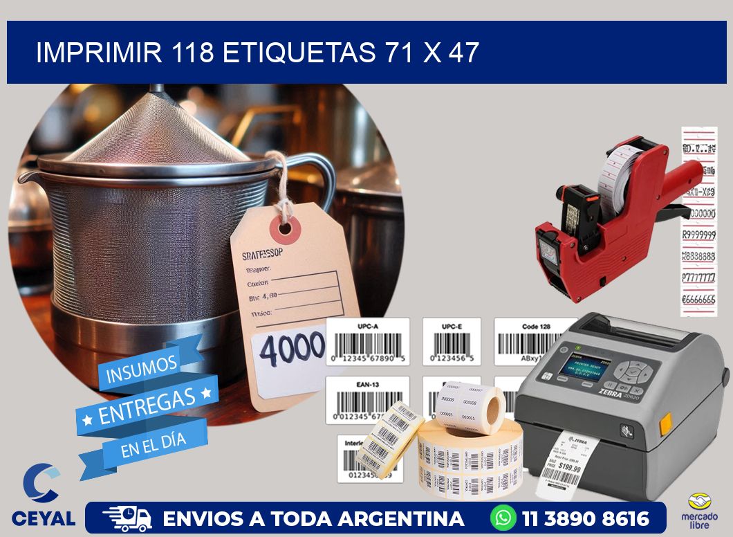 IMPRIMIR 118 ETIQUETAS 71 x 47