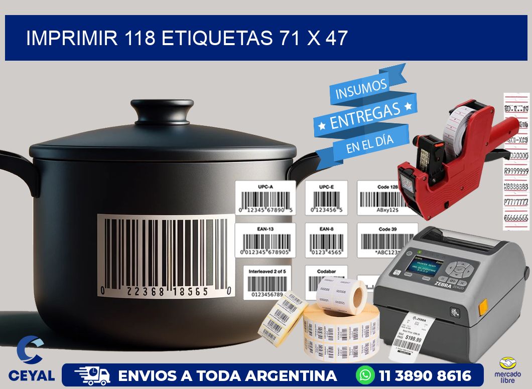 IMPRIMIR 118 ETIQUETAS 71 x 47