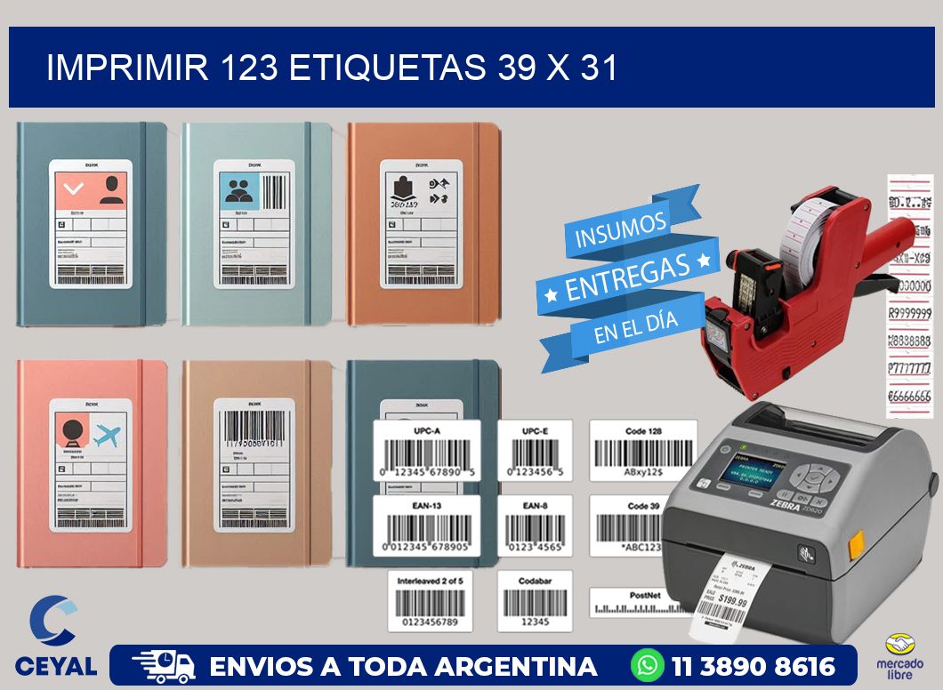 IMPRIMIR 123 ETIQUETAS 39 x 31