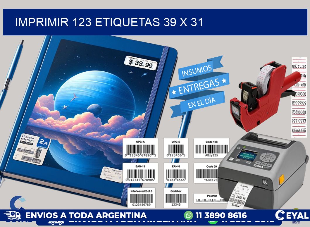 IMPRIMIR 123 ETIQUETAS 39 x 31