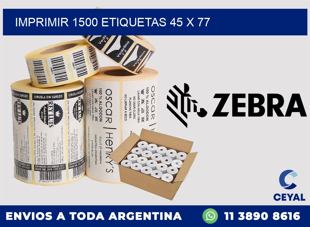 IMPRIMIR 1500 ETIQUETAS 45 x 77