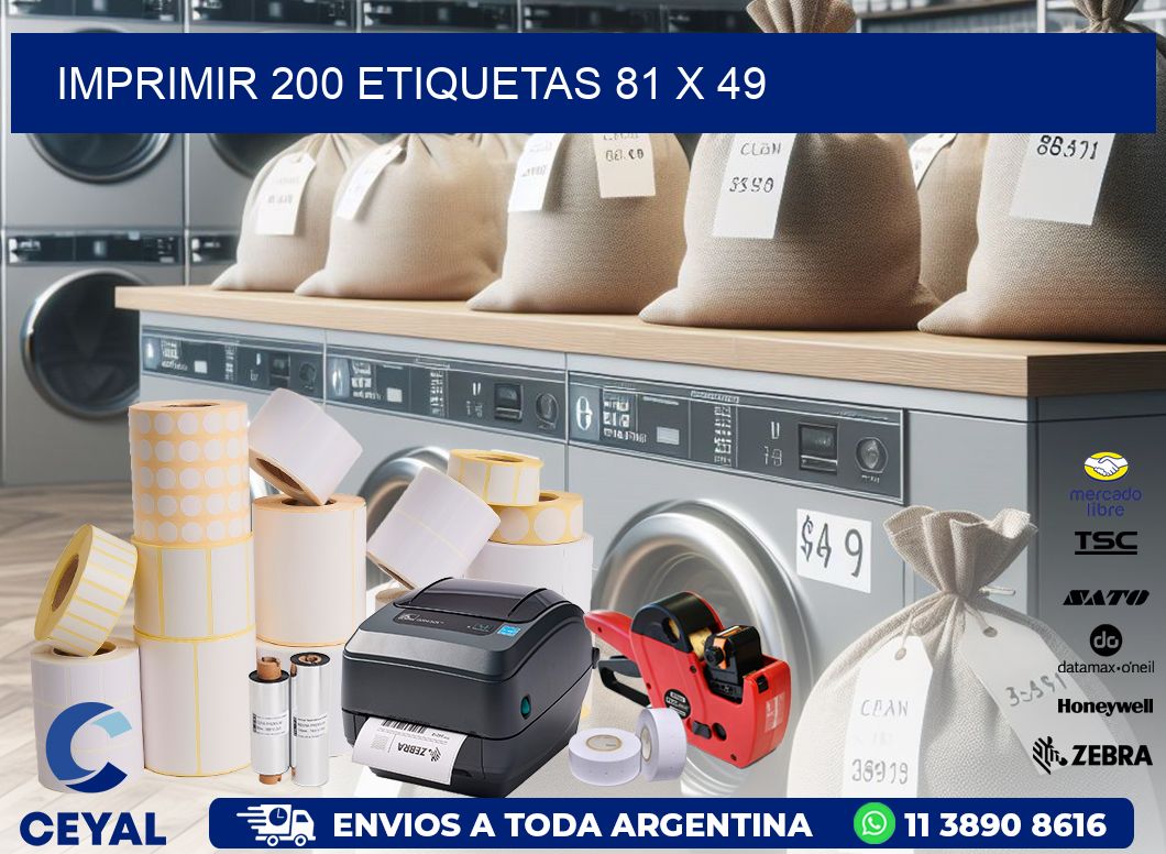 IMPRIMIR 200 ETIQUETAS 81 x 49