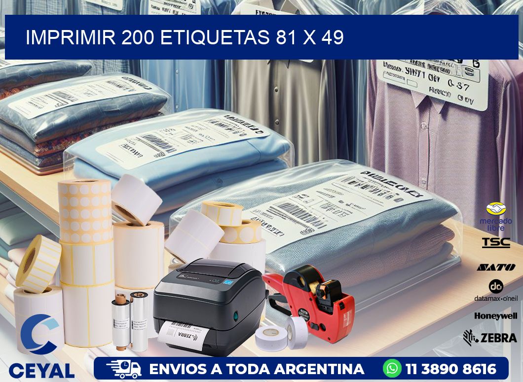 IMPRIMIR 200 ETIQUETAS 81 x 49