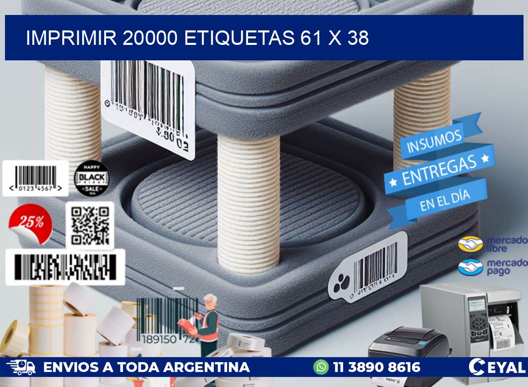 IMPRIMIR 20000 ETIQUETAS 61 x 38