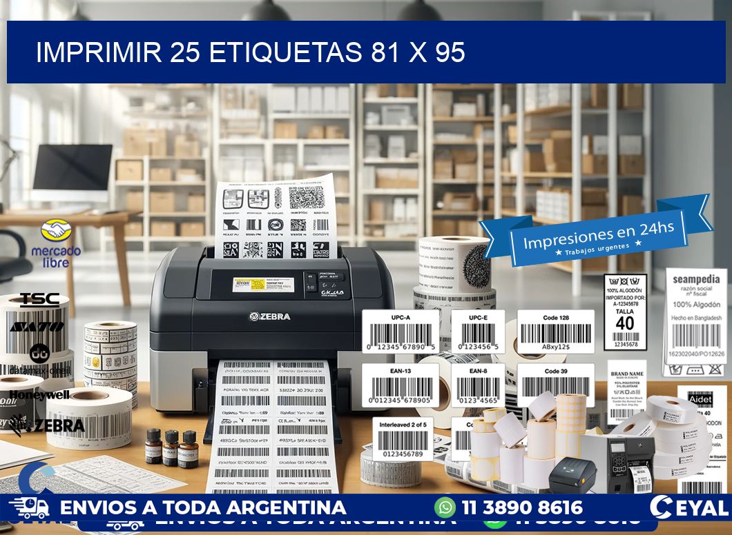 IMPRIMIR 25 ETIQUETAS 81 x 95