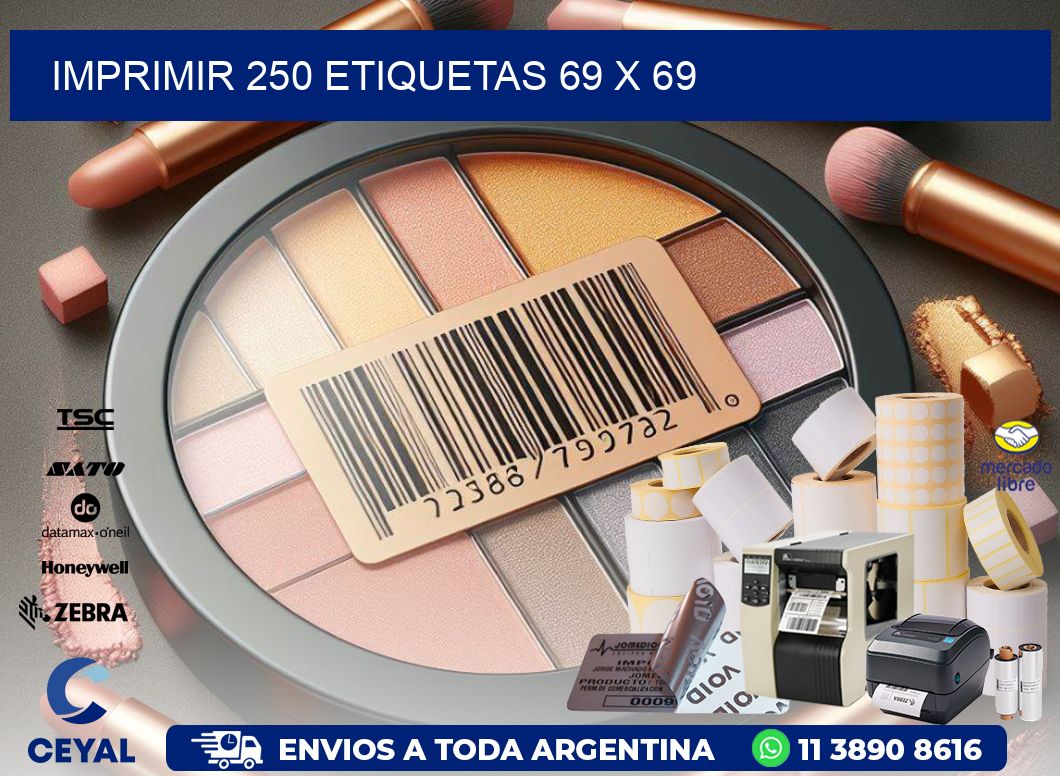 IMPRIMIR 250 ETIQUETAS 69 x 69