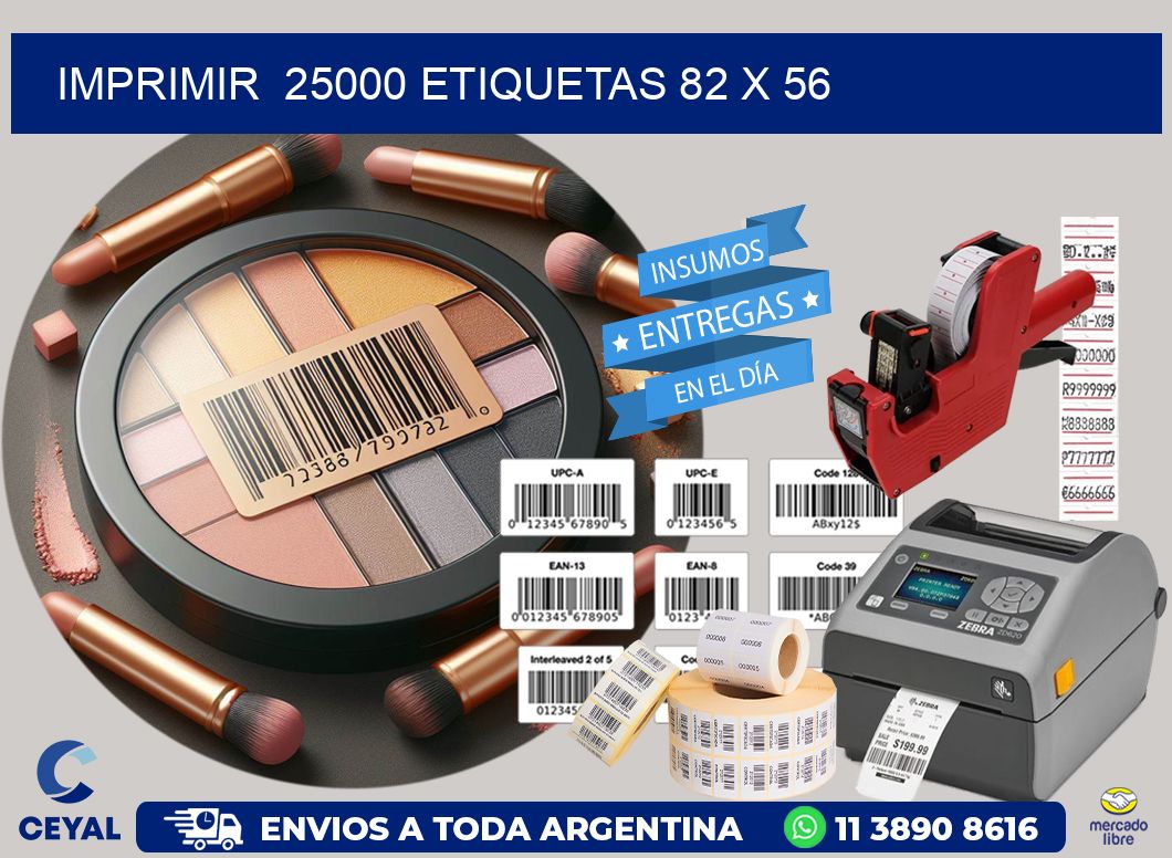 IMPRIMIR  25000 ETIQUETAS 82 x 56