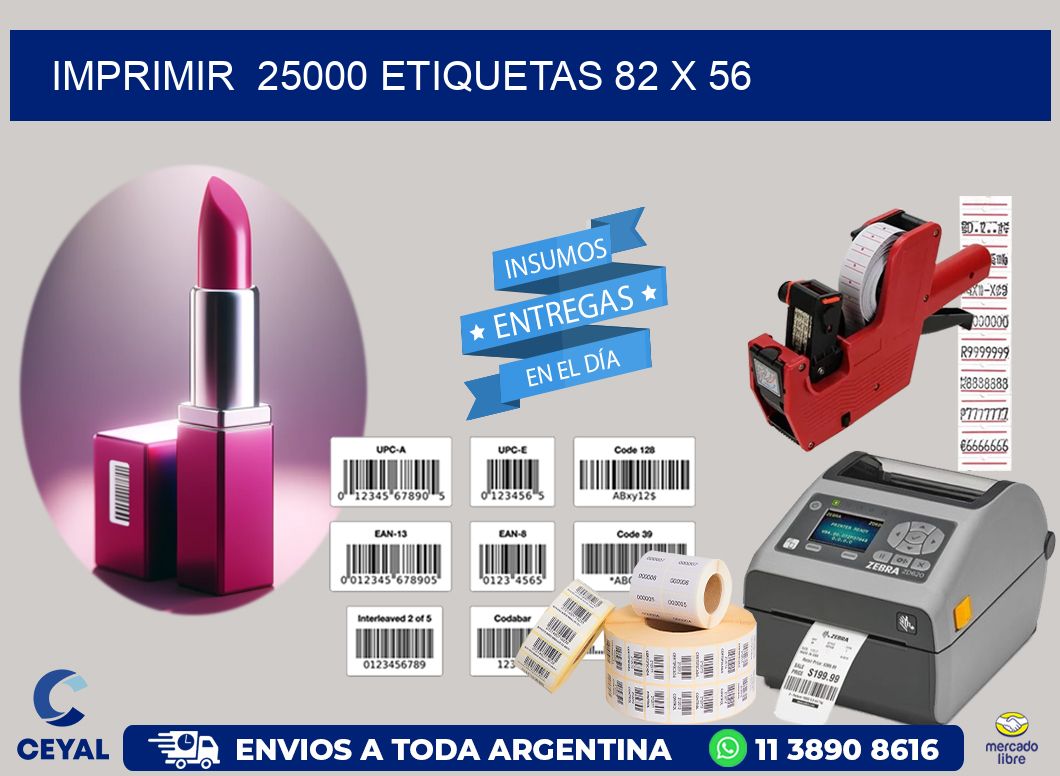 IMPRIMIR  25000 ETIQUETAS 82 x 56