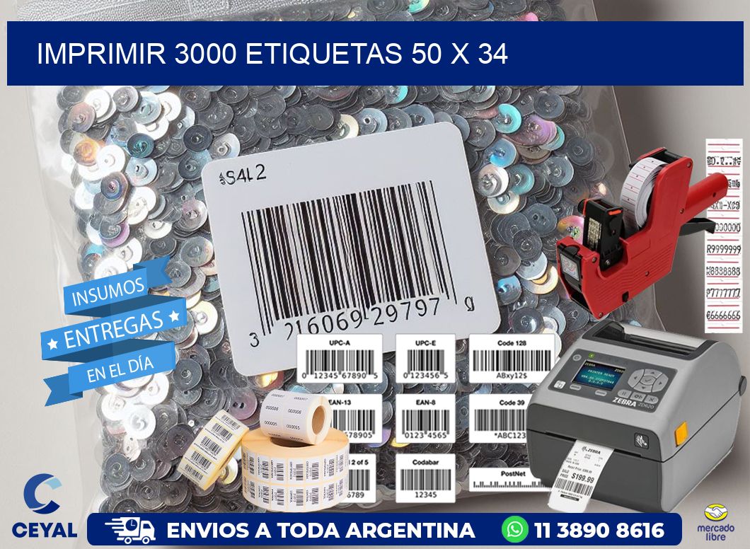 IMPRIMIR 3000 ETIQUETAS 50 x 34