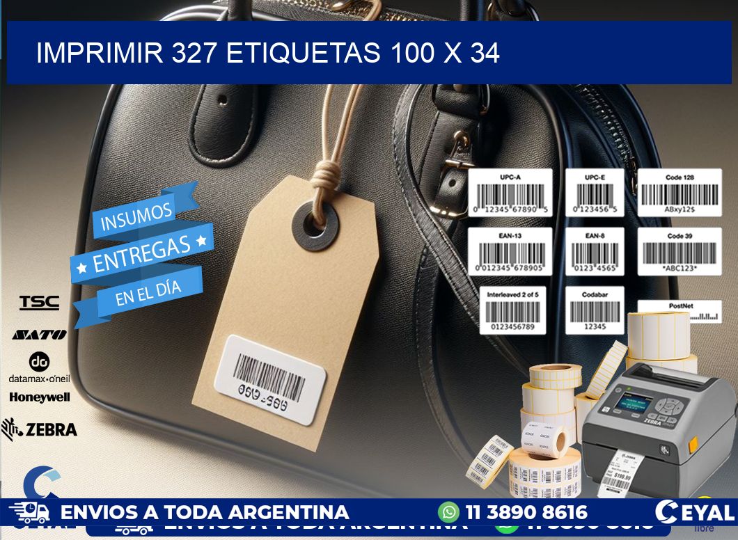 IMPRIMIR 327 ETIQUETAS 100 x 34