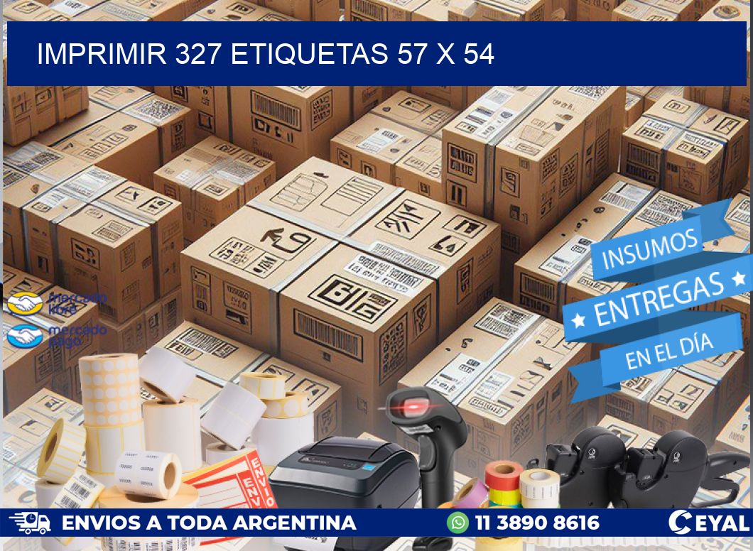 IMPRIMIR 327 ETIQUETAS 57 x 54