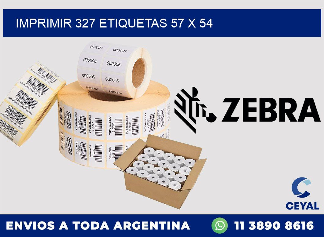 IMPRIMIR 327 ETIQUETAS 57 x 54