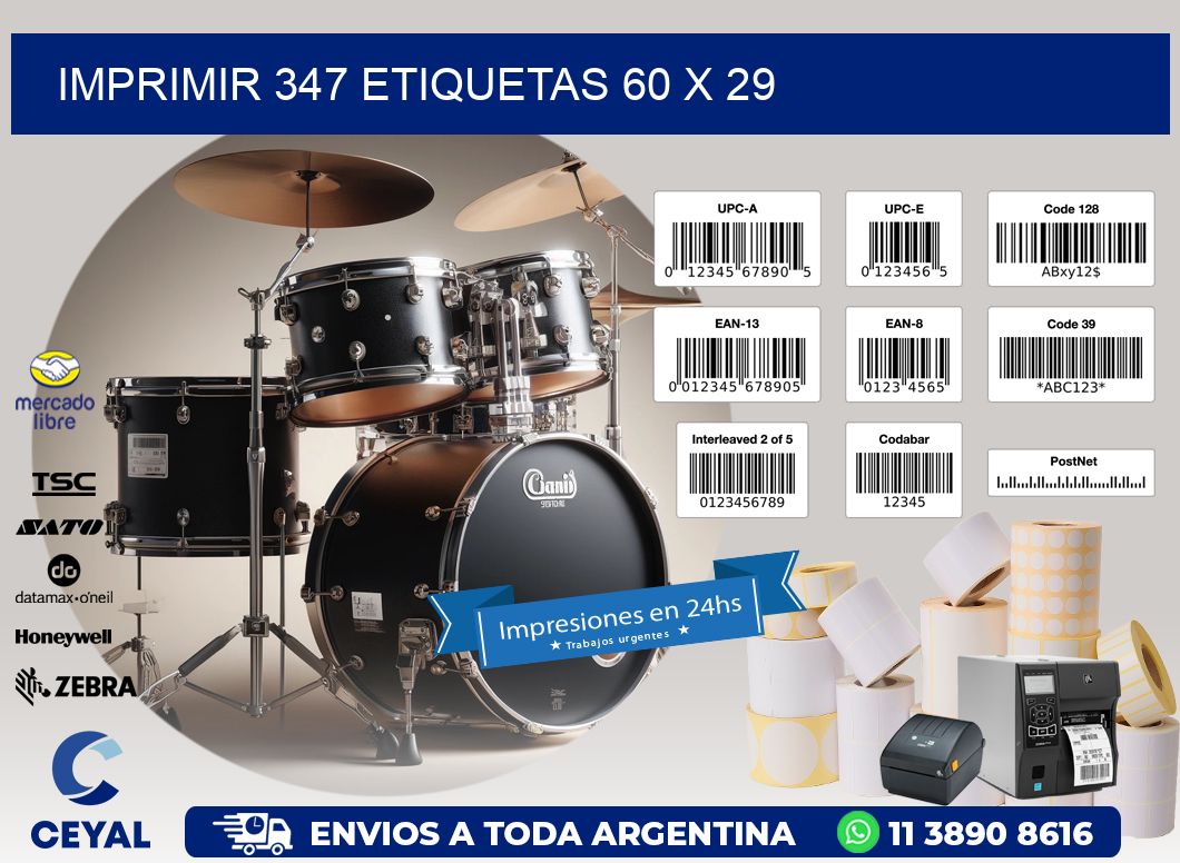 IMPRIMIR 347 ETIQUETAS 60 x 29