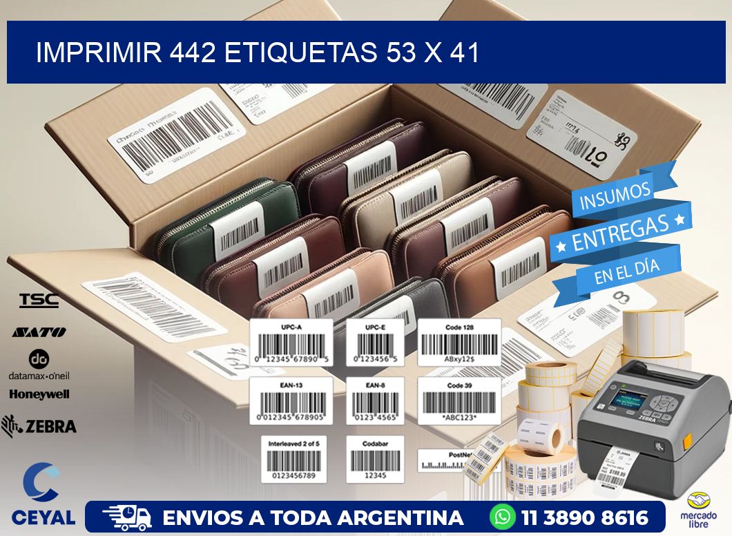 IMPRIMIR 442 ETIQUETAS 53 x 41