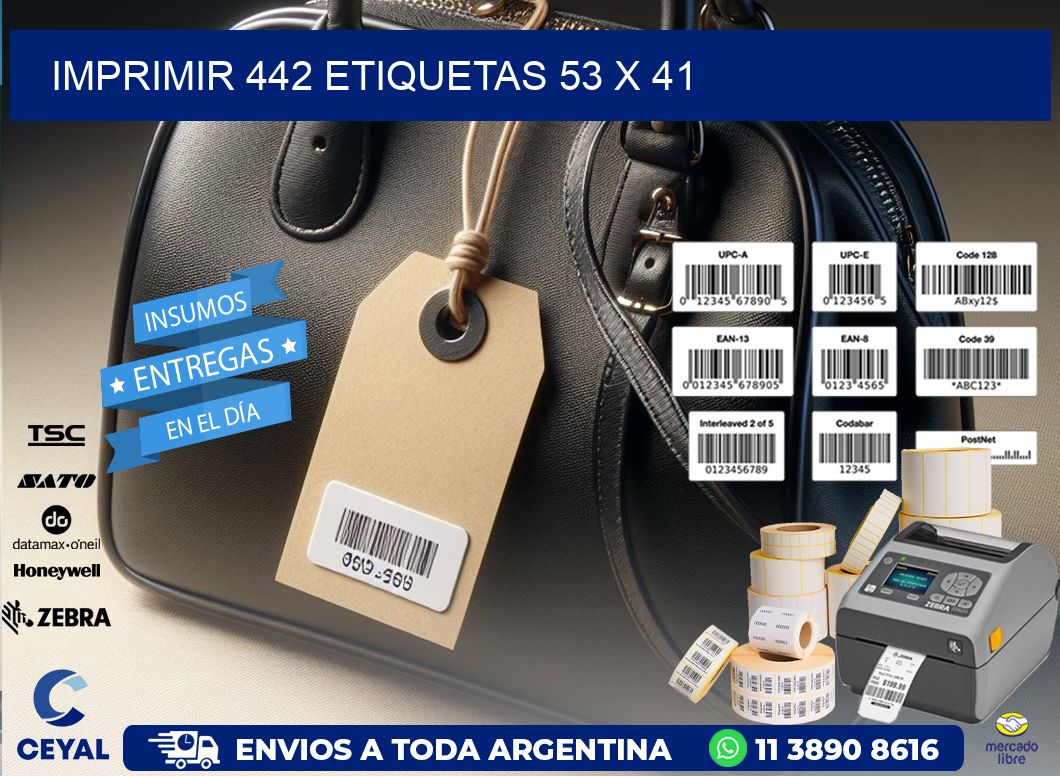 IMPRIMIR 442 ETIQUETAS 53 x 41