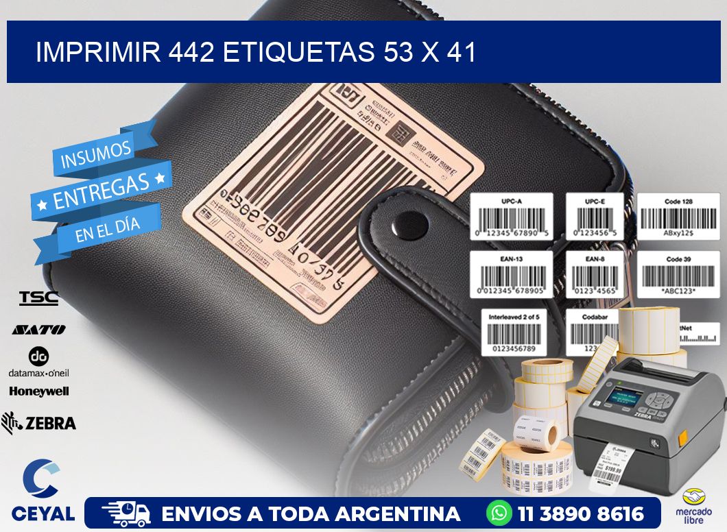 IMPRIMIR 442 ETIQUETAS 53 x 41